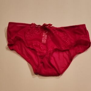 Vintage Gilligan & O'Malley Elegant Bright Pink Lace Women's Panties Size M